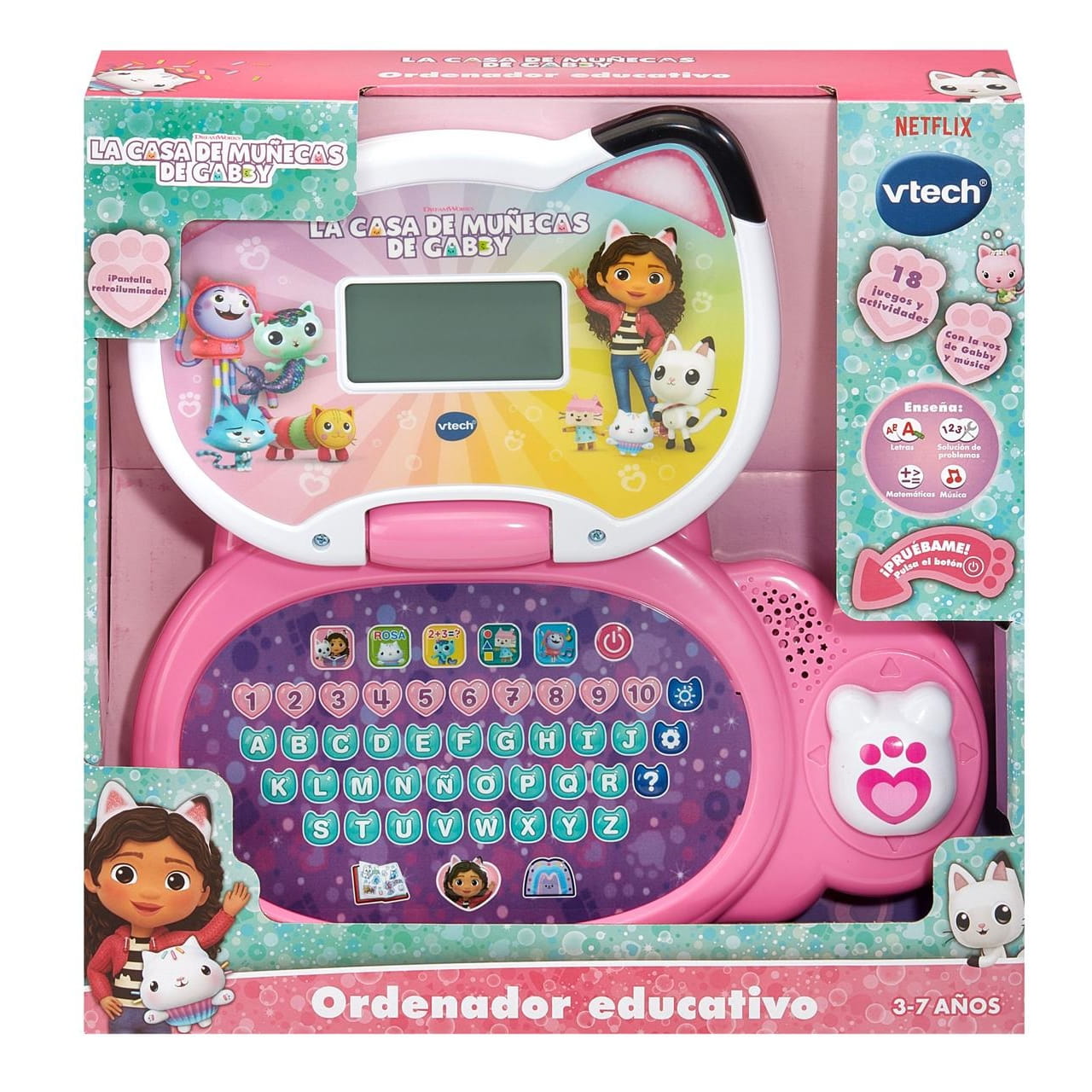 Ordenador Gabby´s Dollhouse educativo con más de 200 frases y melodías - Juguete