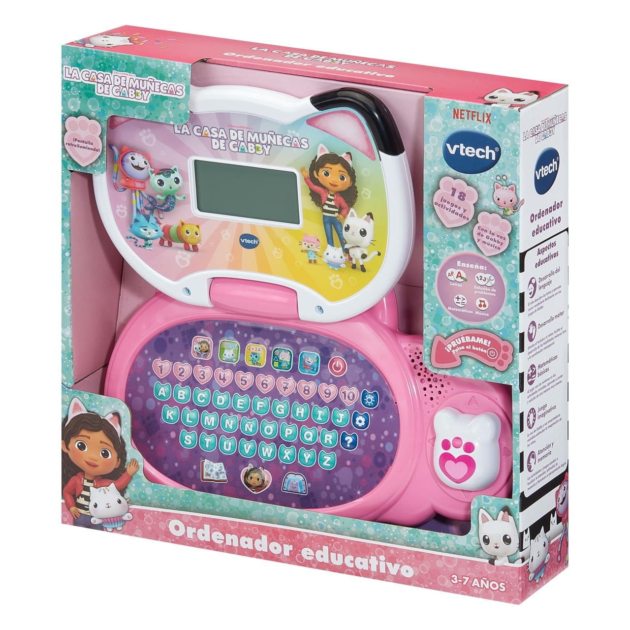 Ordenador Gabby´s Dollhouse educativo con más de 200 frases y melodías - Juguete