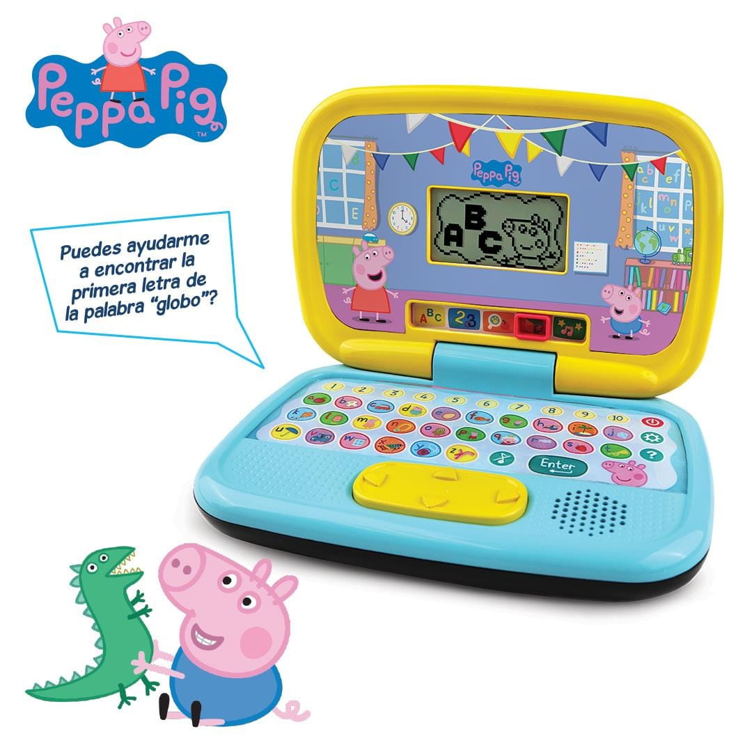 Ordenador Peppa Pig de aprendizaje con 5 modos juego y actividades - Juguete