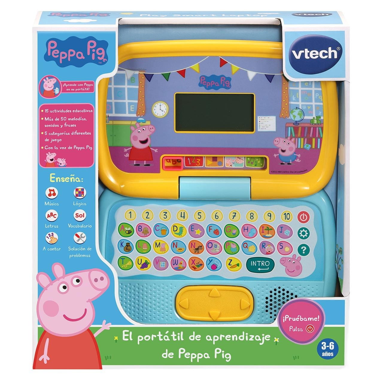Ordenador Peppa Pig de aprendizaje con 5 modos juego y actividades - Juguete