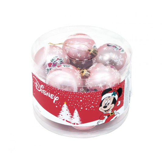 Pack 10 bolas de navidad 6cm diámetro MINNIE MOUSE DISNEY