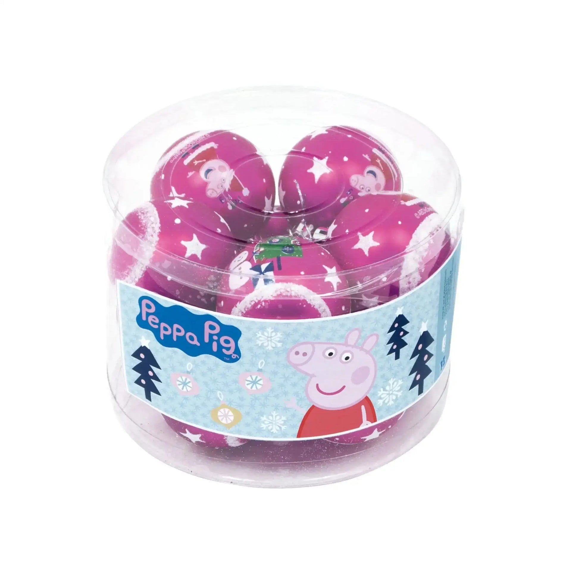 Pack 10 bolas de navidad 6cm diámetro PEPPA PIG