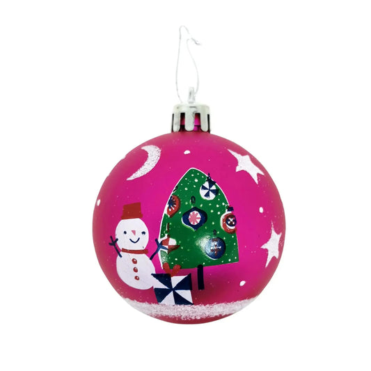 Pack 10 bolas de navidad 6cm diámetro PEPPA PIG