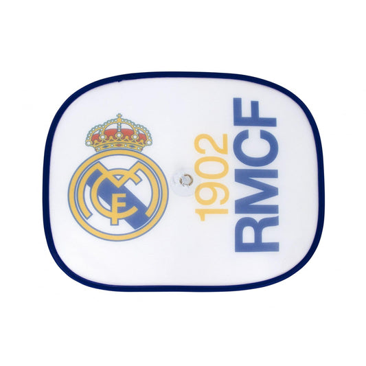 pack de 2 parasoles infantiles para coche real madrid oficial protegen del sol