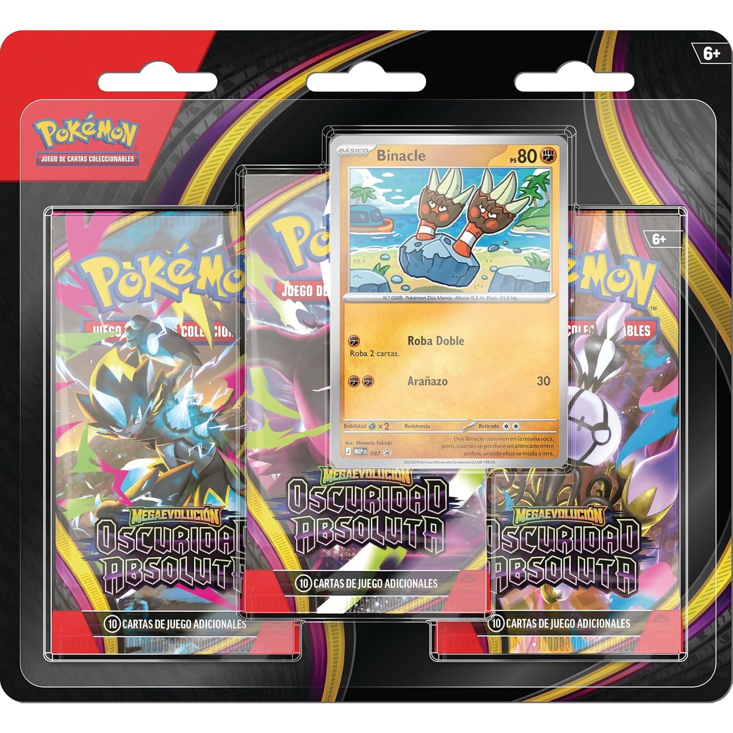 Pack 3 blister expansión Pokemon 2026 - cartas
