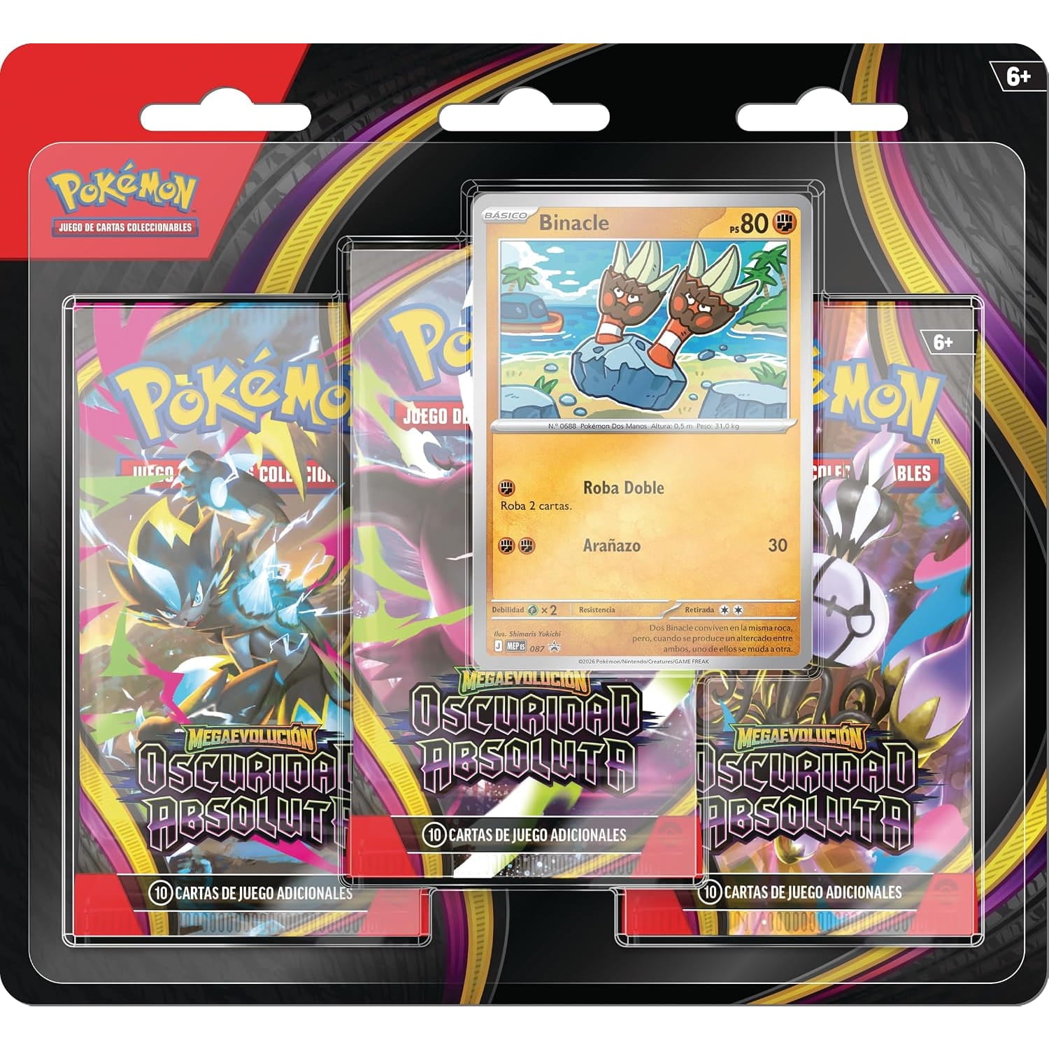 Pack 3 blister expansión Pokemon 2026 - cartas