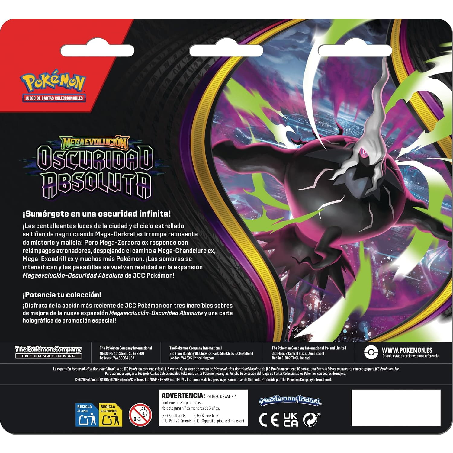 Pack 3 blister expansión Pokemon 2026 - cartas