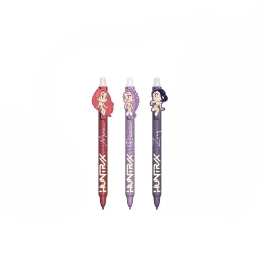Pack 3 bolígrafos tinta borrable K-POP DEMON HUNTERS - bolígrafo