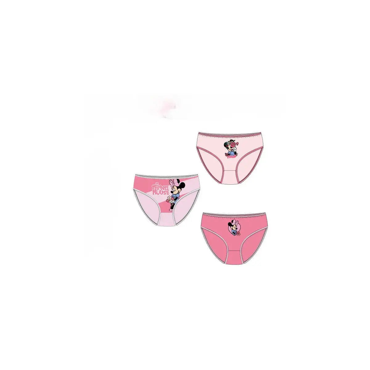Pack 3 braguitas slips niña Minnie Mouse 2/3 años (94cm)