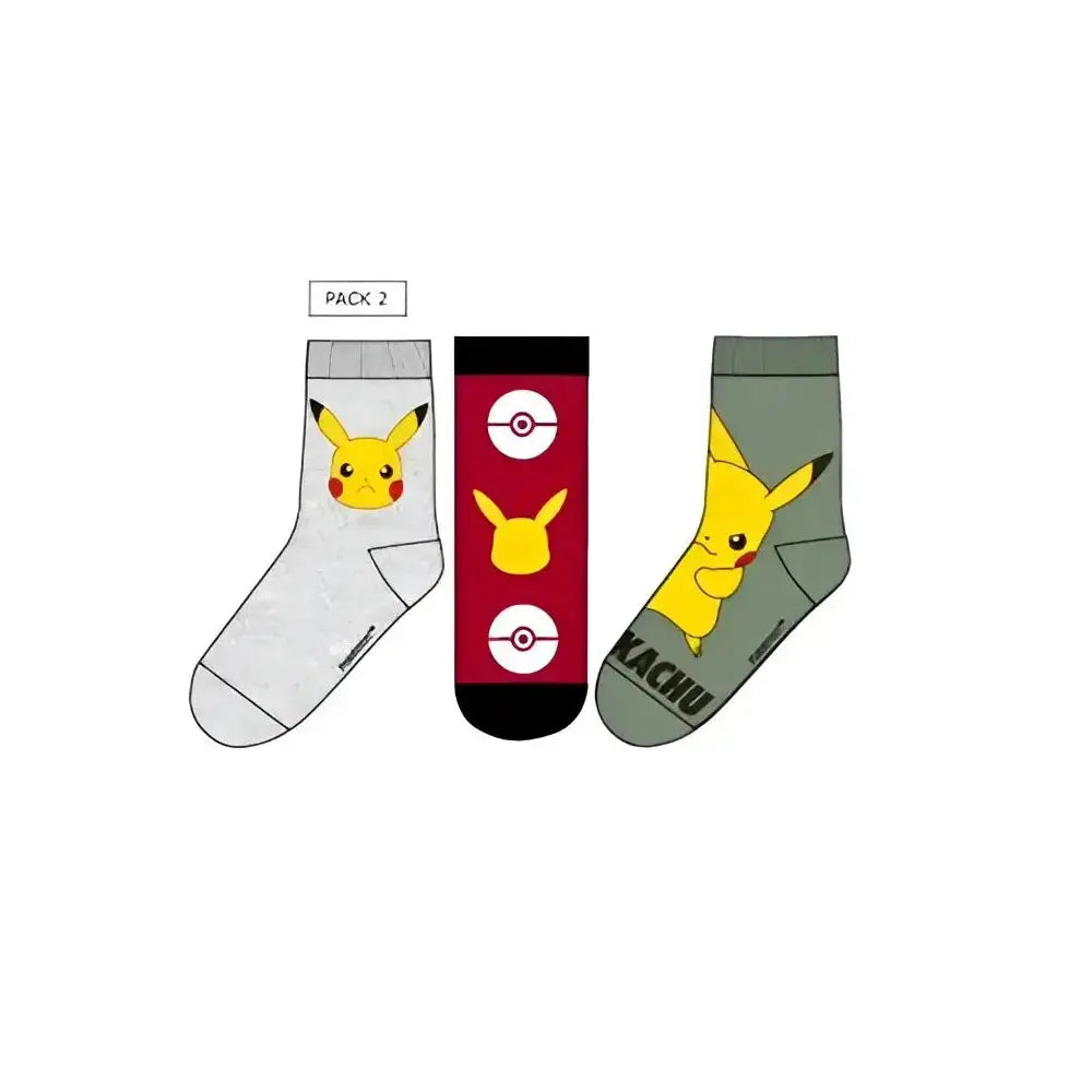 Pack 3 calcetines infantiles POKÉMON gris - 27/30