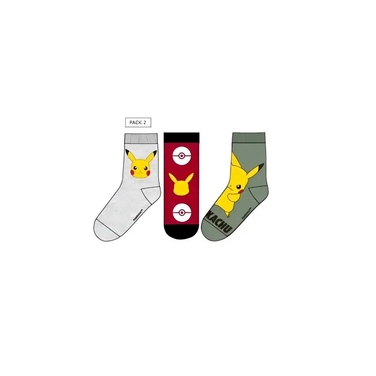Pack 3 calcetines infantiles POKÉMON gris - 27/30