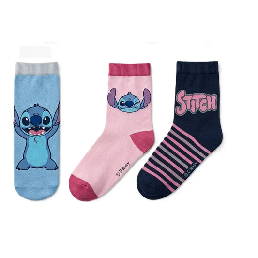 Pack 3 calcetines infantiles STITCH azul 23/26