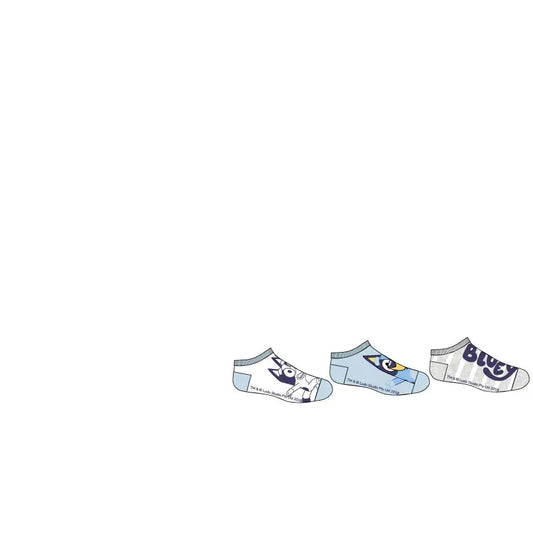 Pack 3 calcetines infantiles tobilleros Bluey gris 23/26