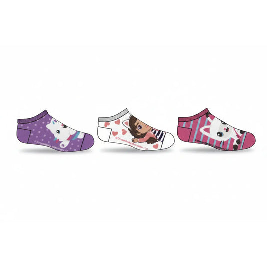 Pack 3 calcetines infantiles tobilleros Gabby´s Dollhouse 2 27/30