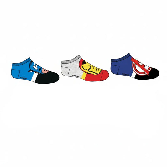 Pack 3 calcetines infantiles tobilleros Marvel Avengers 1 23/26
