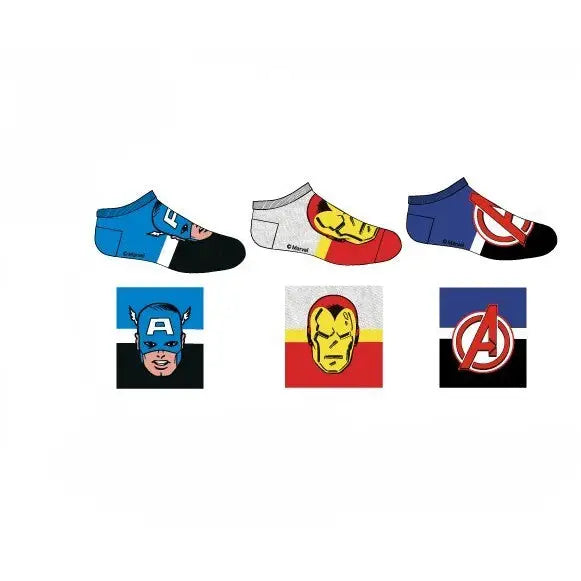 Pack 3 calcetines infantiles tobilleros Marvel Avengers 1 31/34