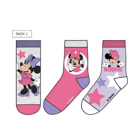 Pack 3 calcetines infantiles MINNIE MOUSE 1