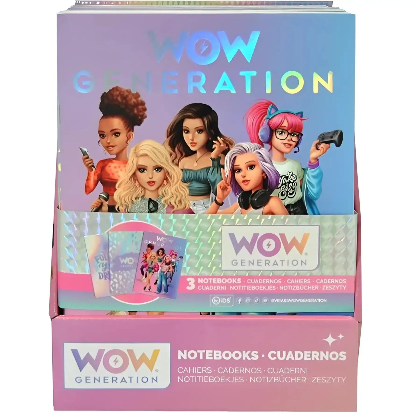 Pack 3 libretas A5 24 hojas WOW GENERATION - pack