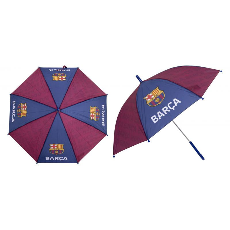 Paraguas 86cm diámetro FC Barcelona mango azul automático - infantil