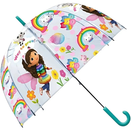 Paraguas infantil 46cm transparente GABBY´S DOLLHOUSE