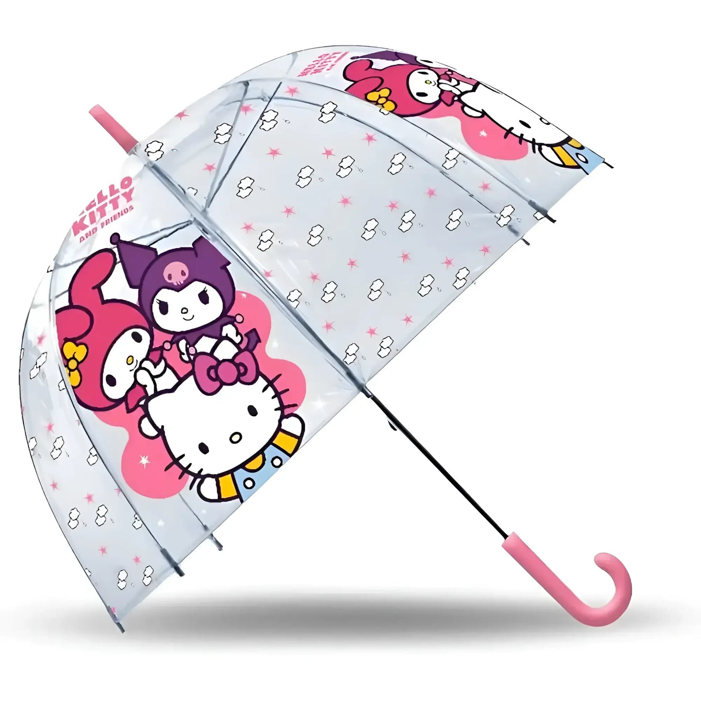 Paraguas infantil 46cm transparente HELLO KITTY AND FRIENDS