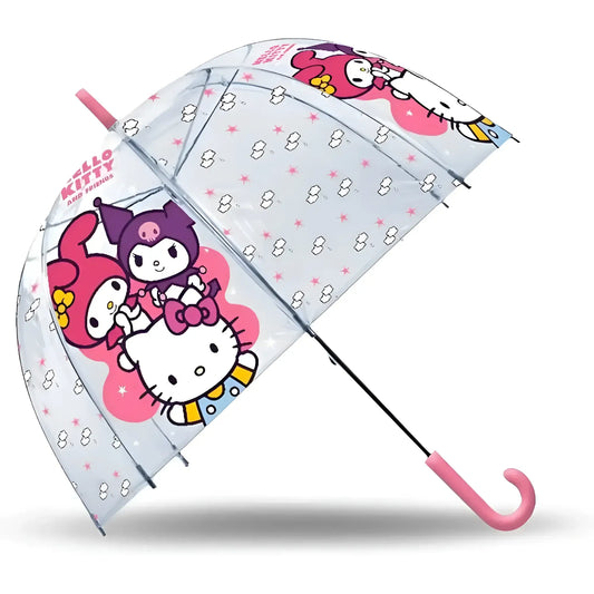 Paraguas infantil 46cm transparente HELLO KITTY AND FRIENDS