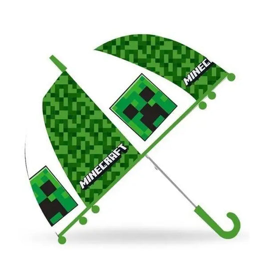 Paraguas infantil 46cm transparente Minecraft