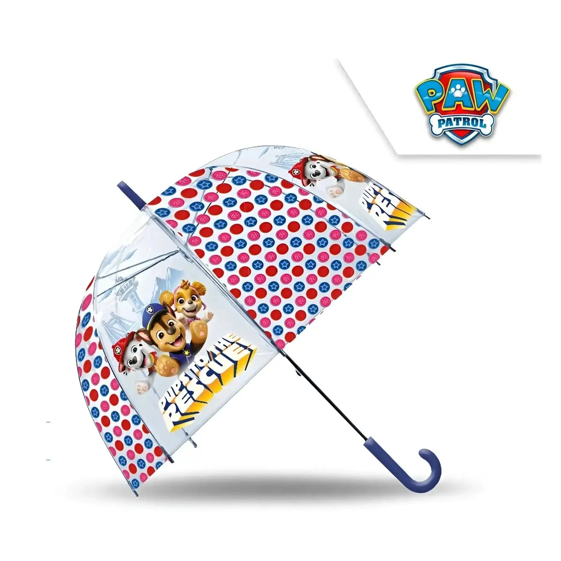 Paraguas infantil 46cm transparente PATRULLA CANINA