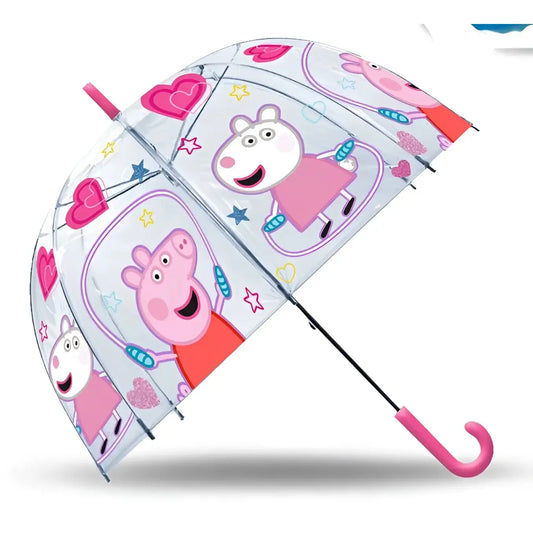 Paraguas infantil 46cm transparente Peppa Pig
