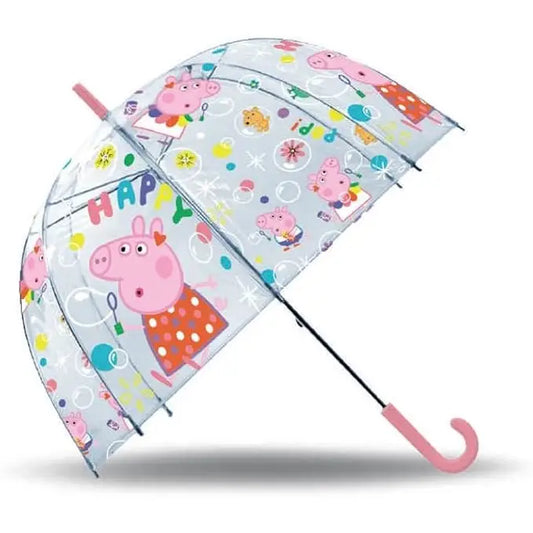 Paraguas infantil 46cm transparente Peppa Pig