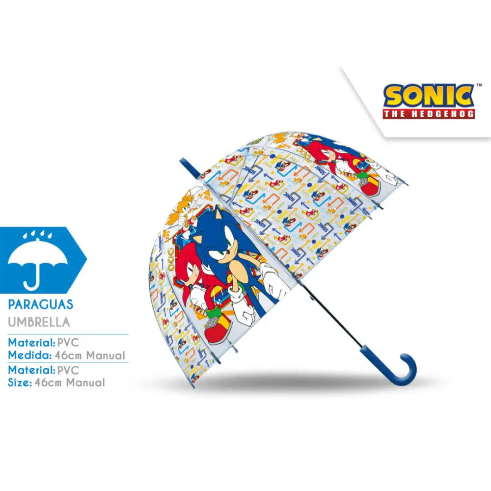 Paraguas infantil 46cm transparente Sonic