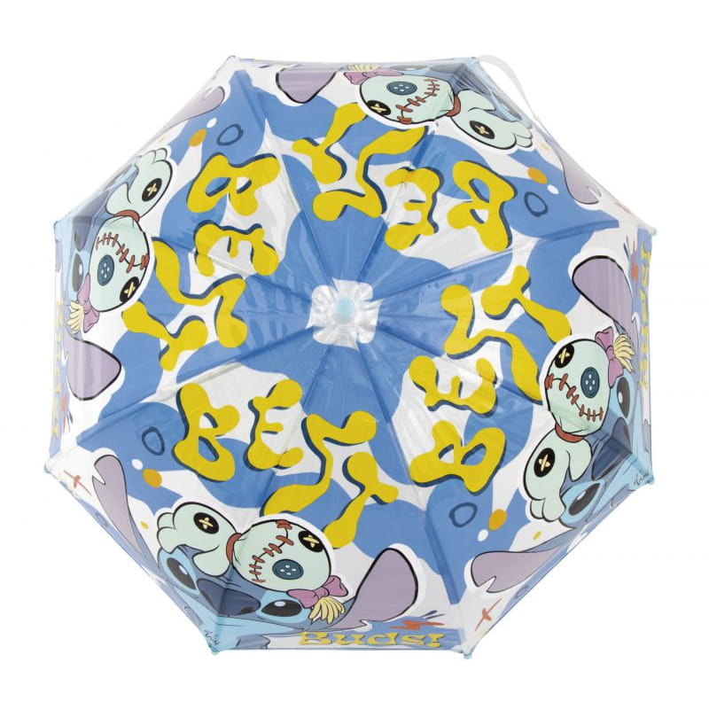 Paraguas infantil 67cm diámetro Stitch Disney azul flojo
