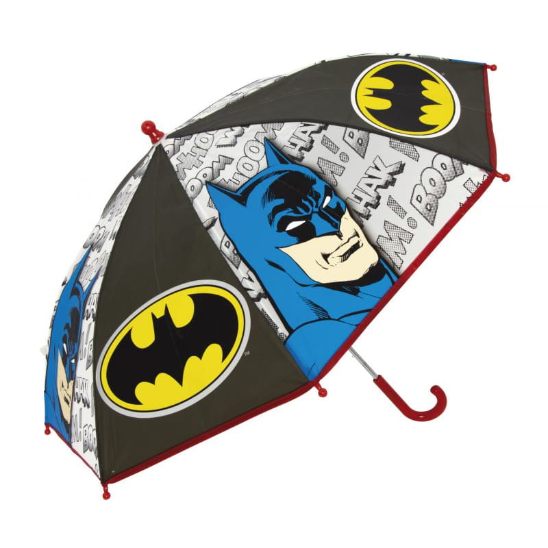 Paraguas infantil 82cm diámetro Batman mango rojo