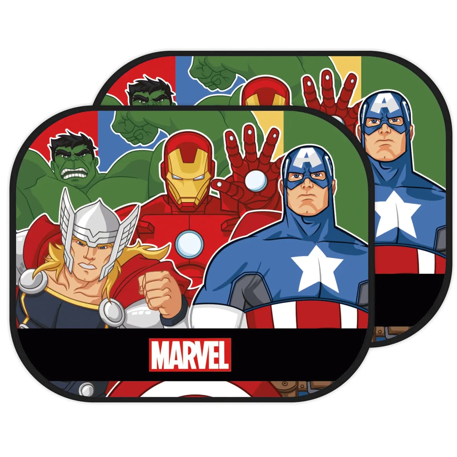 Parasol para coche infantiles Marvel Avengers| Pack de 2 parasoles ventanas laterales