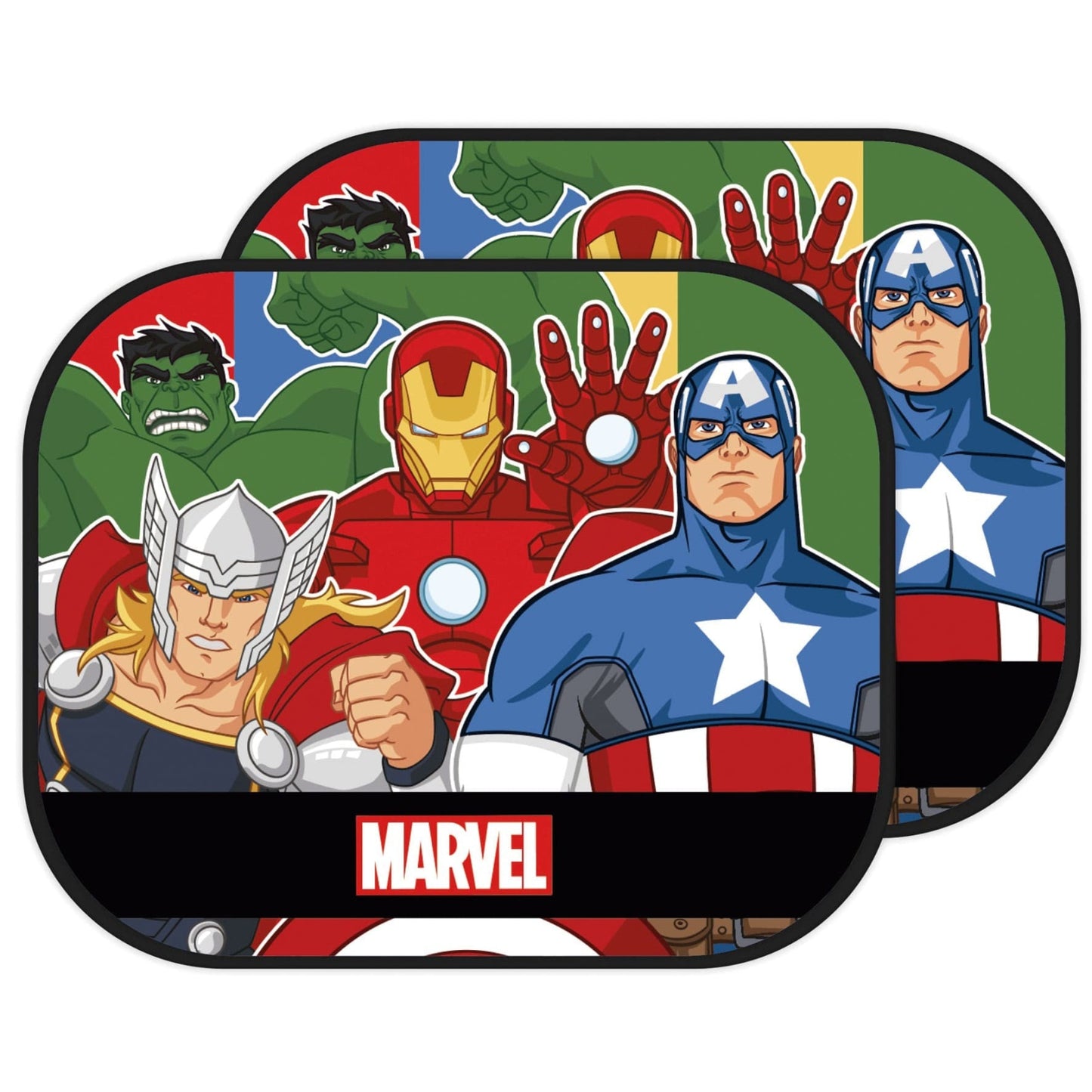 Parasol para coche infantiles Marvel Avengers| Pack de 2 parasoles ventanas laterales