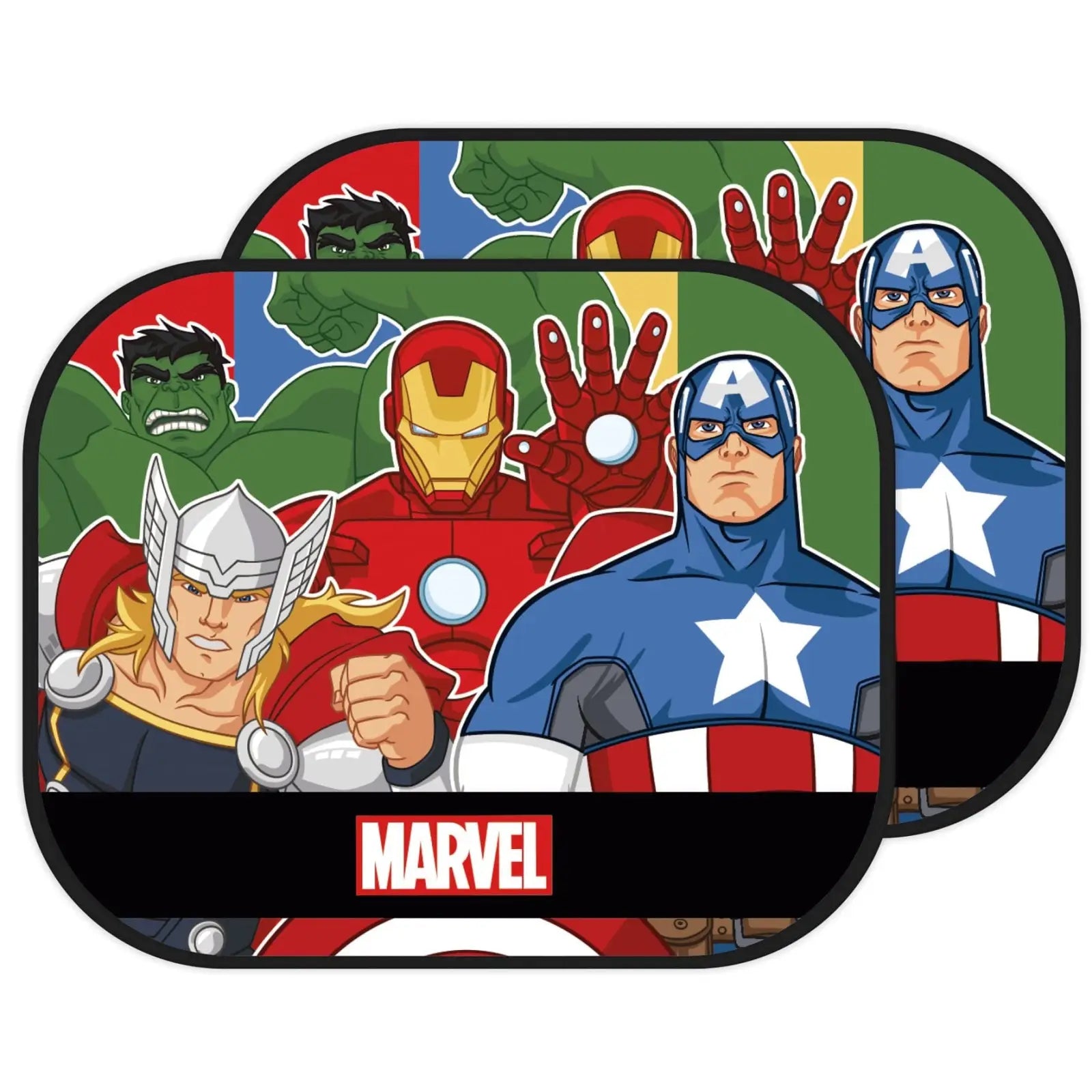 Parasol para coche infantiles Marvel Avengers| Pack de 2 parasoles ventanas laterales