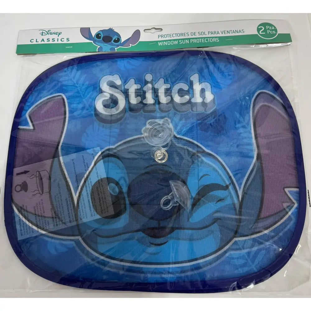 Parasol para coche infantiles Stitch | Pack de 2 parasoles ventanas laterales