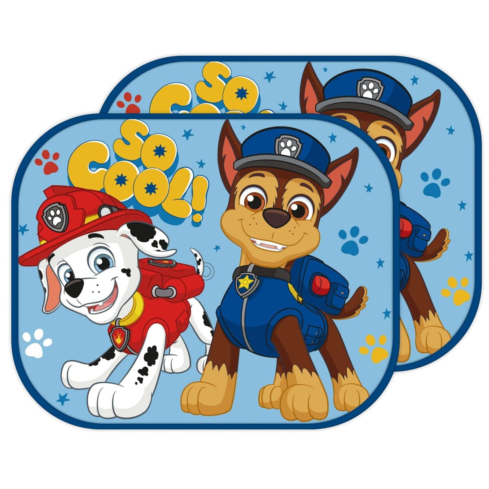 Parasol para coche infantil Patrulla Canina Pack de 2 para ventanas laterales