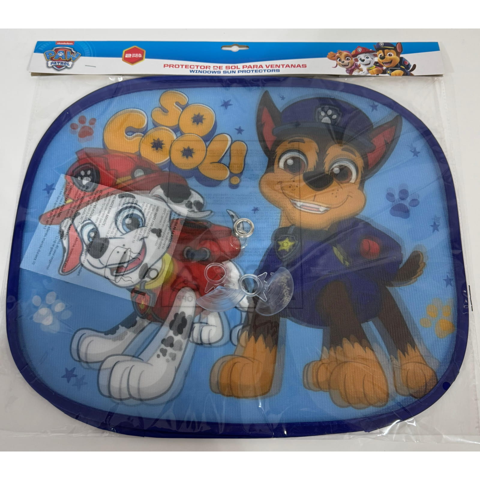 Pack de 2 parasoles infantiles Patrulla Canina para coche