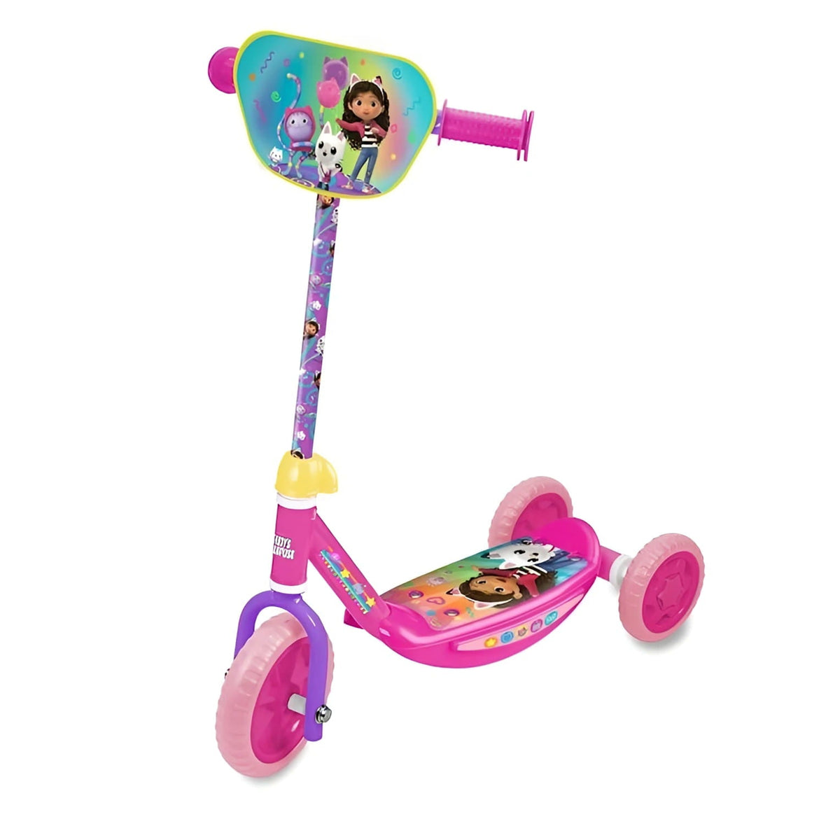 Patinete de 3 ruedas Gabby´s Dollhouse para niños con diseño colorido