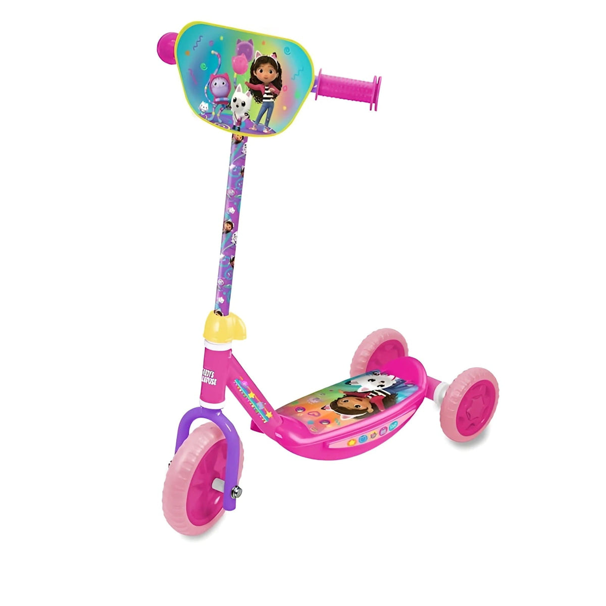 Patinete de 3 ruedas Gabby´s Dollhouse para niños con diseño colorido