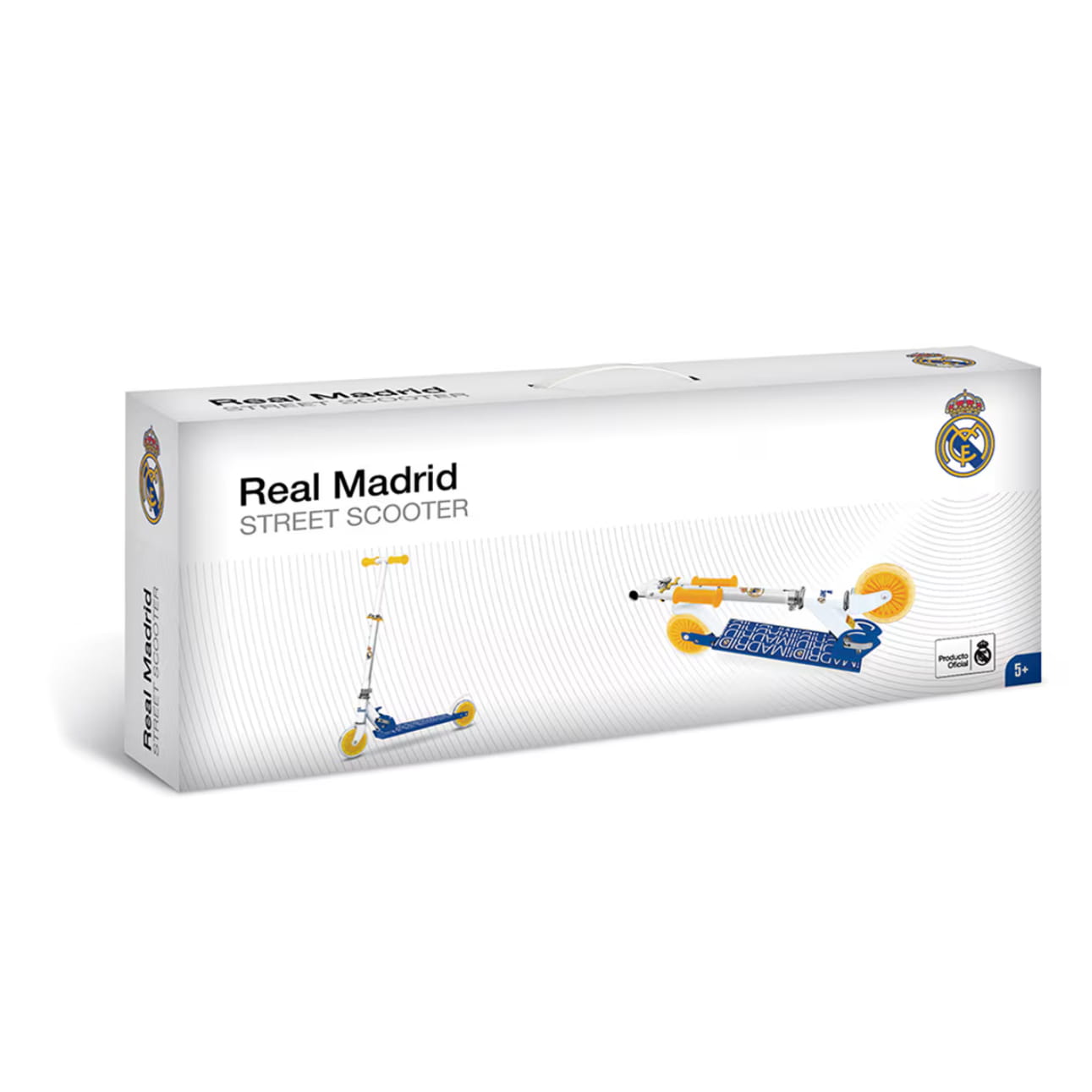 Patinete de aluminio 2 ruedas REAL MADRID- Scooter para Niños