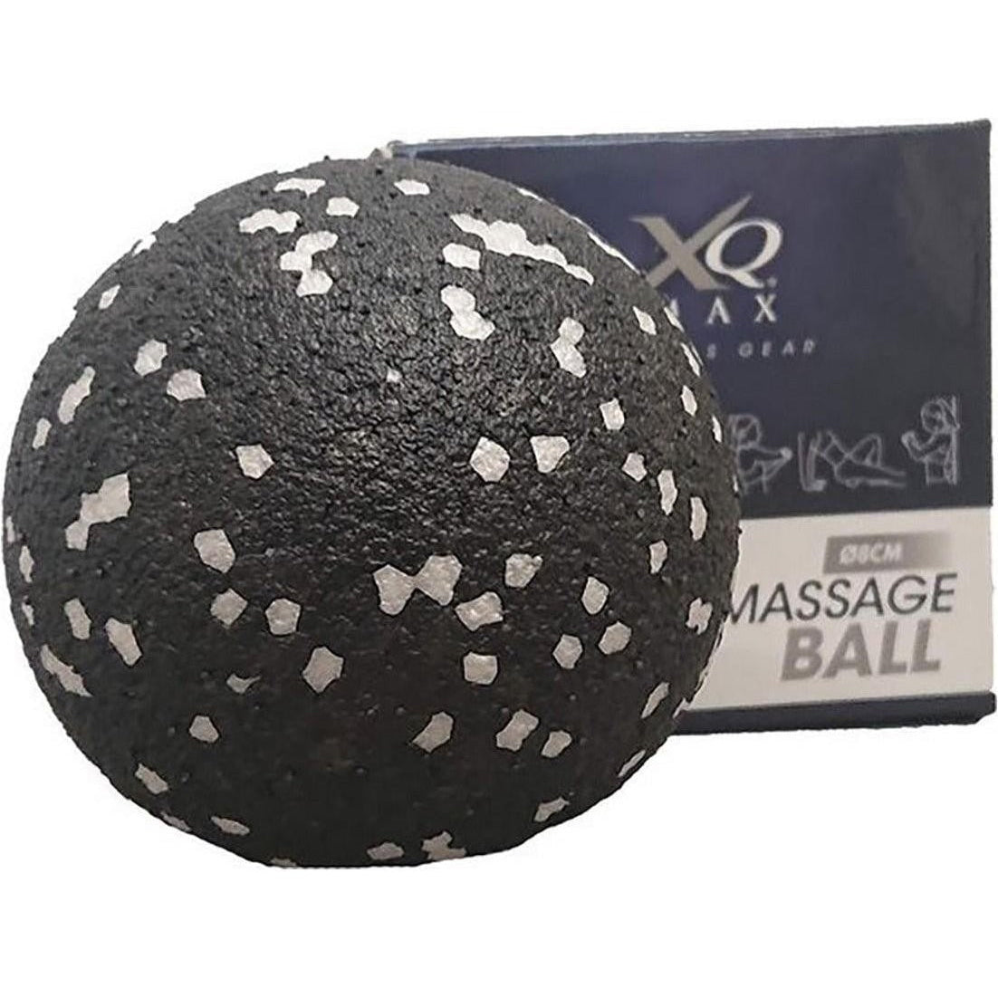 Pelota bola de masaje 8cm negra y blanca