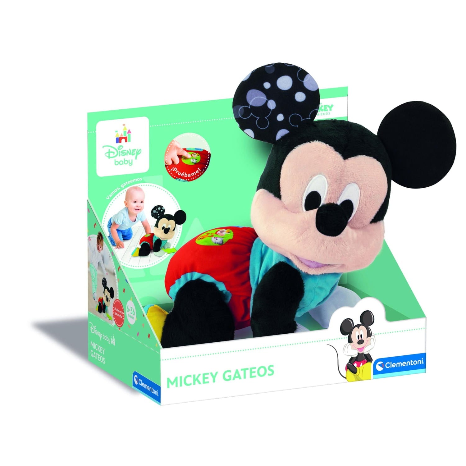 Peluche Mickey Mouse Gateos con sonidos 26x32x16cm