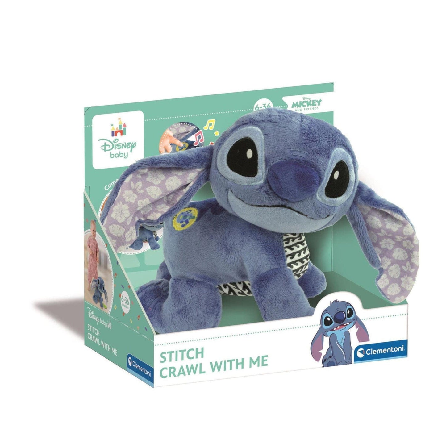 Peluche Stitch Gateos con sonidos 26x32x16cm