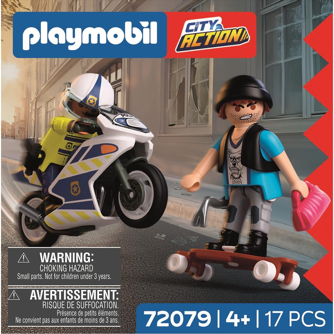Persecución en moto Playmobil City Action 72079 - Juguete