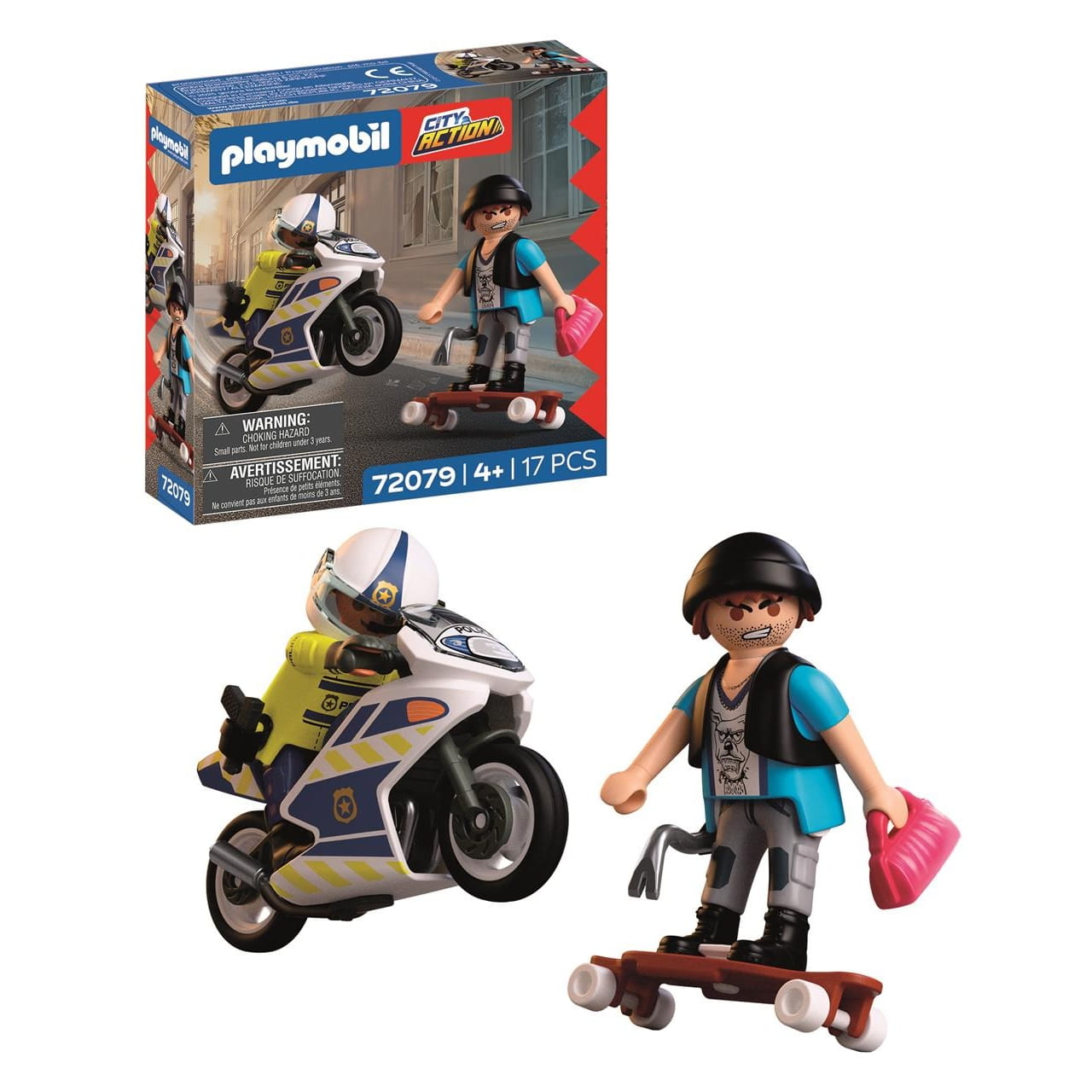 Persecución en moto Playmobil City Action 72079 - Juguete