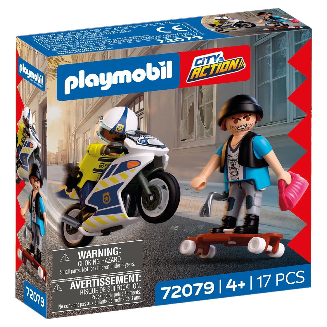 Persecución en moto Playmobil City Action 72079 - Juguete