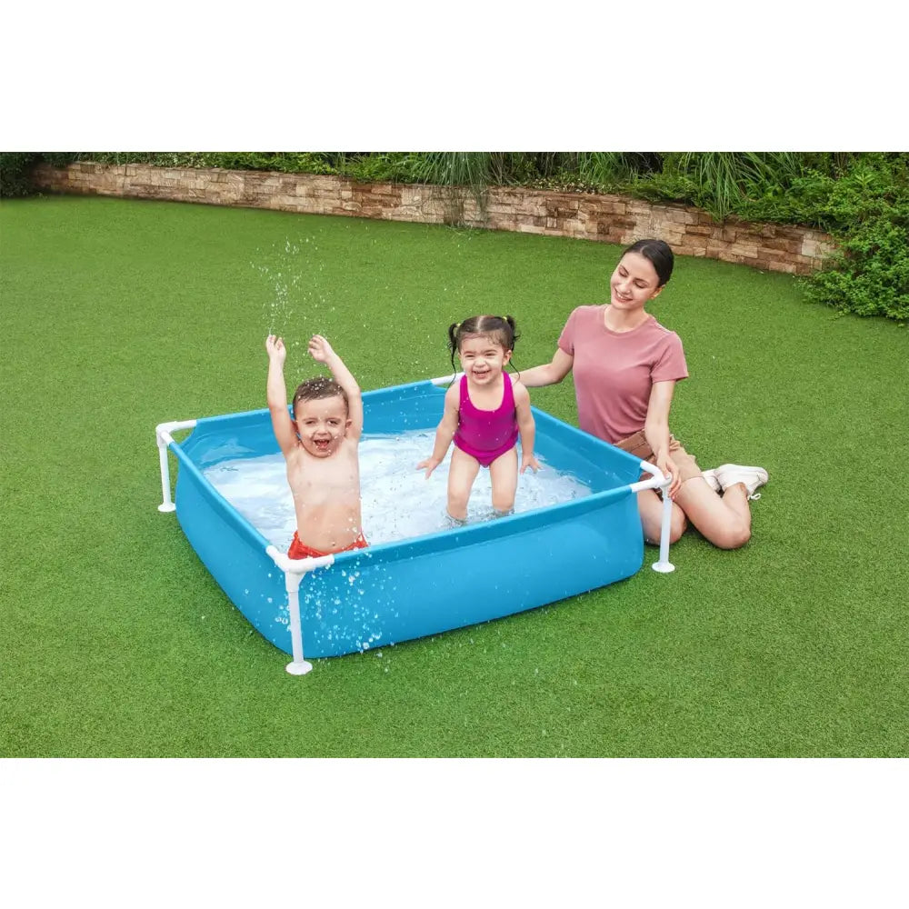 Piscina desmontable infantil y para mascotas Bestway 122x122x30,5 cm azul | Tubular My First Frame Pools de fácil
