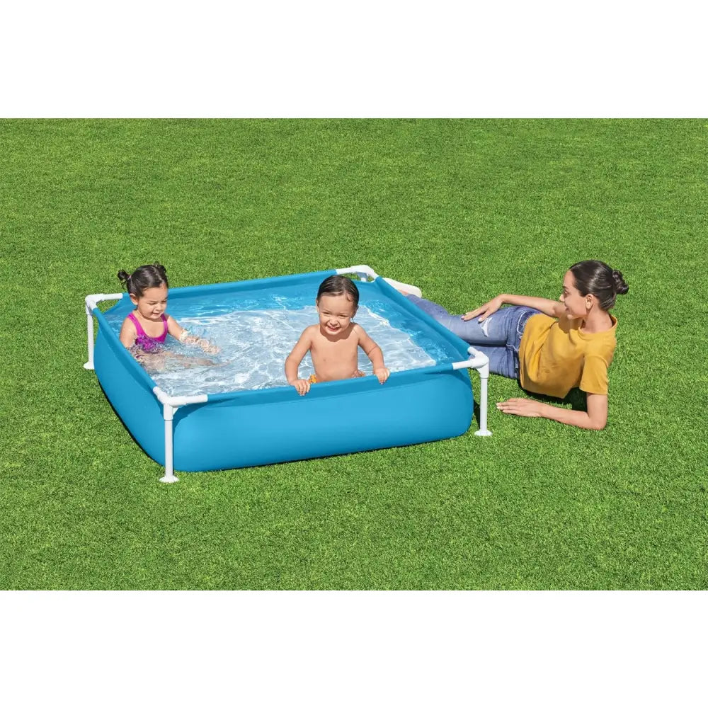 Piscina desmontable infantil y para mascotas Bestway 122x122x30,5 cm azul | Tubular My First Frame Pools de fácil